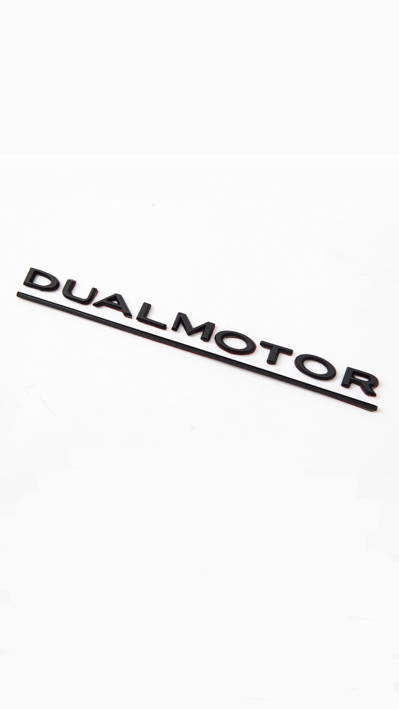 Emblema dual motor negro para Tesla Model S 3 x y