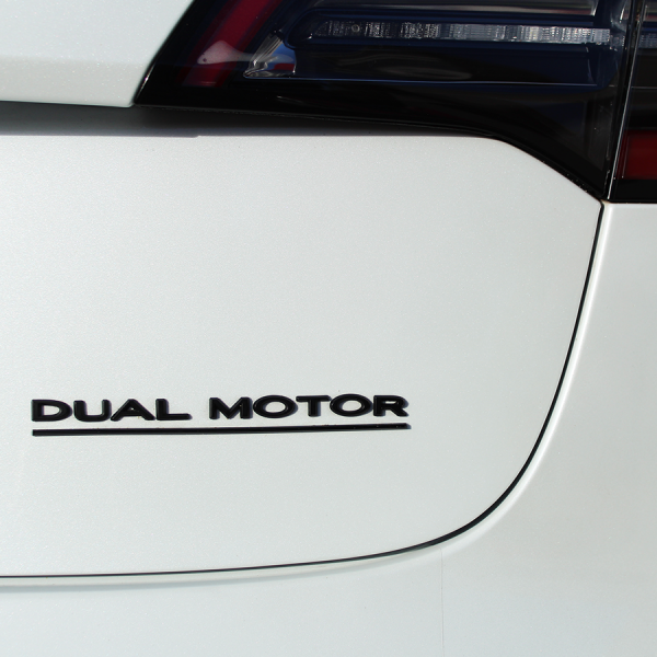 Emblema dual motor negro para Tesla Model S 3 x y, imagen 2