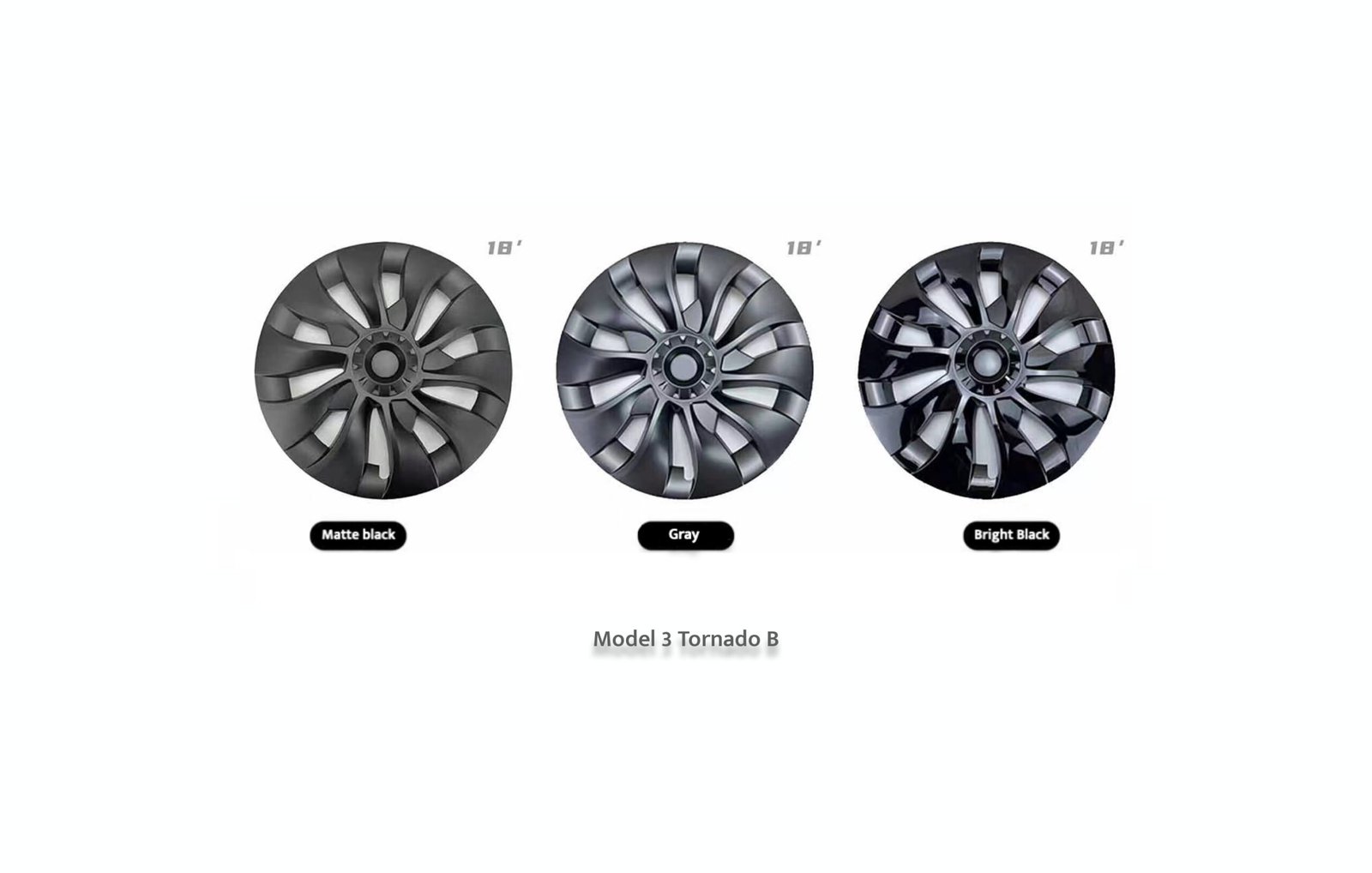 4 tapacubos 18″ cross para Tesla Model 3