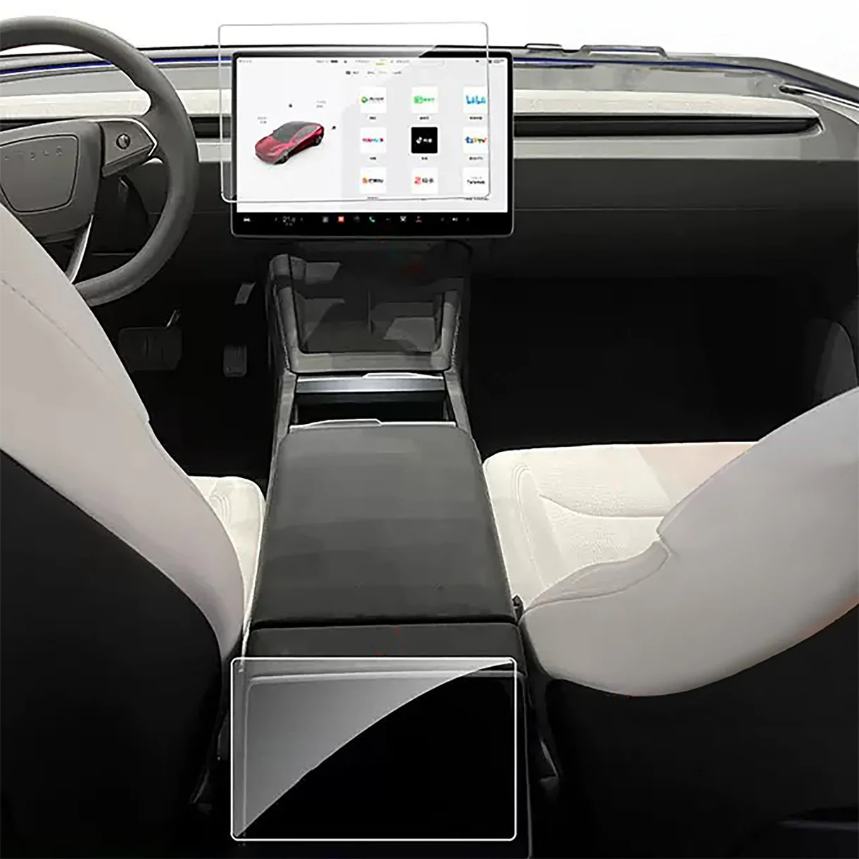 Protector de pantalla cristal templado para Tesla Model 3 Highland y Model Y Juniper, imagen 3