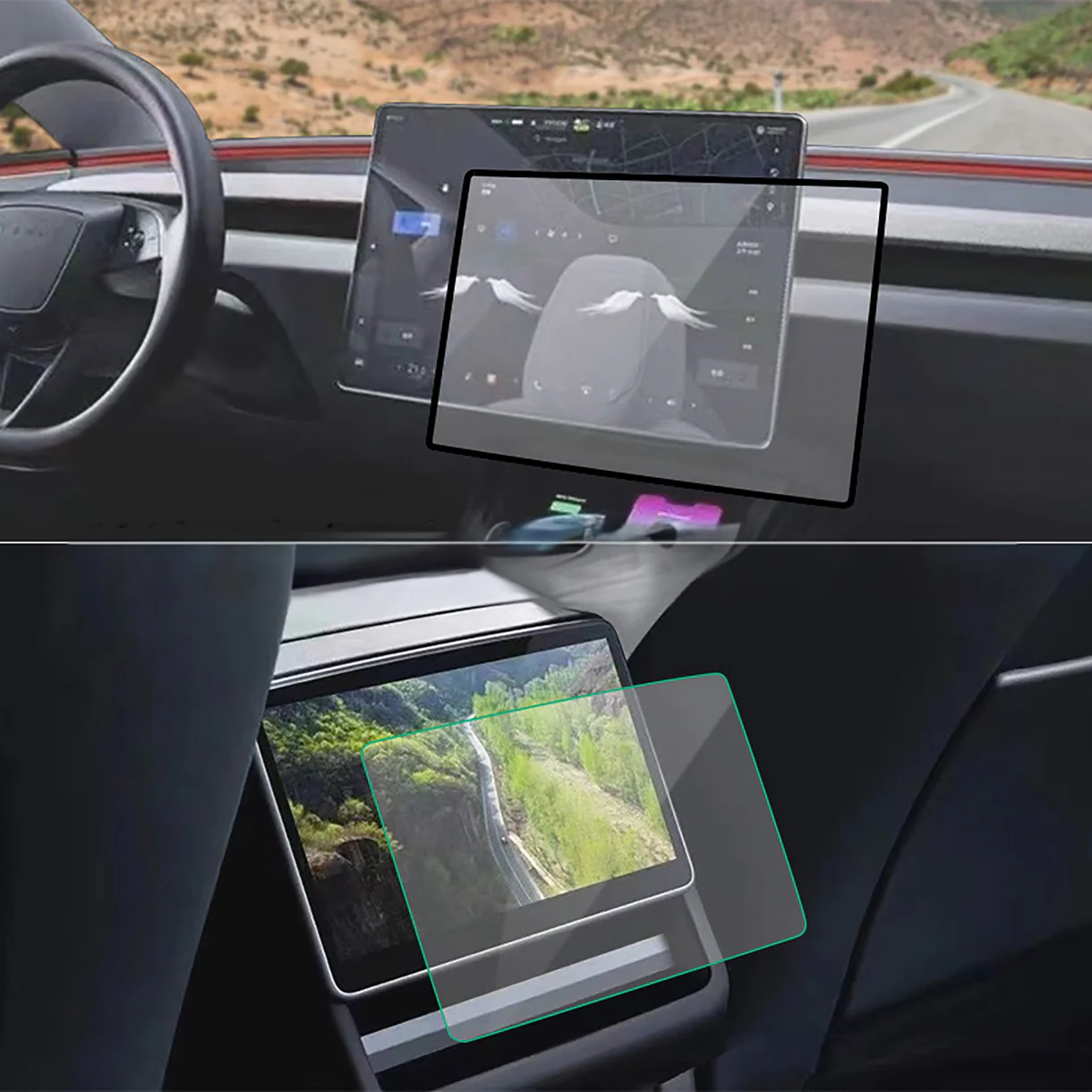 Protector de pantalla cristal templado para Tesla Model 3 Highland y Model Y Juniper, imagen 4