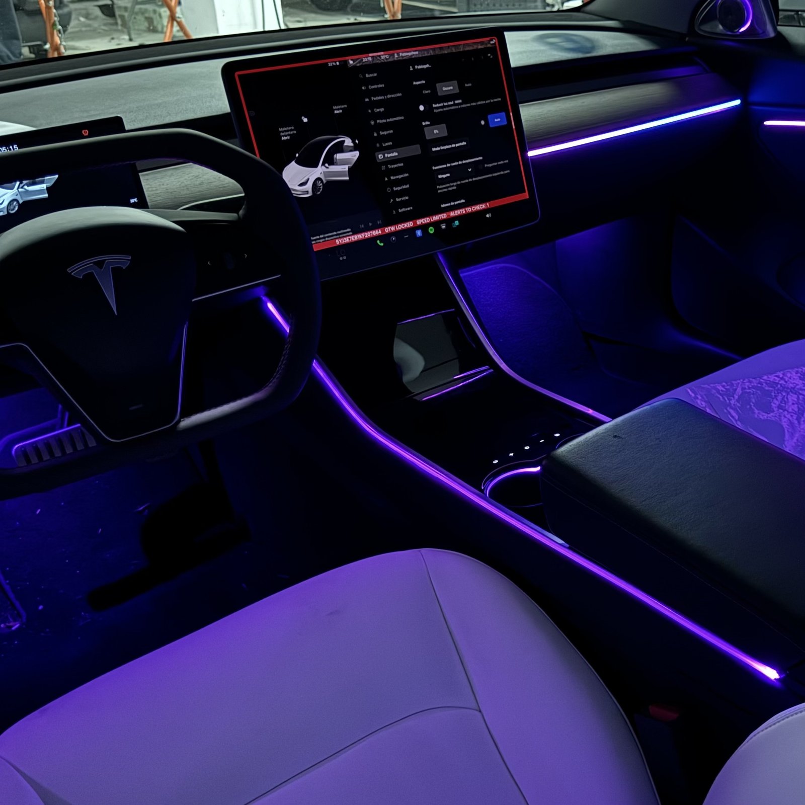 Iluminación ambiente espécifica Model 3 2017 – 2021