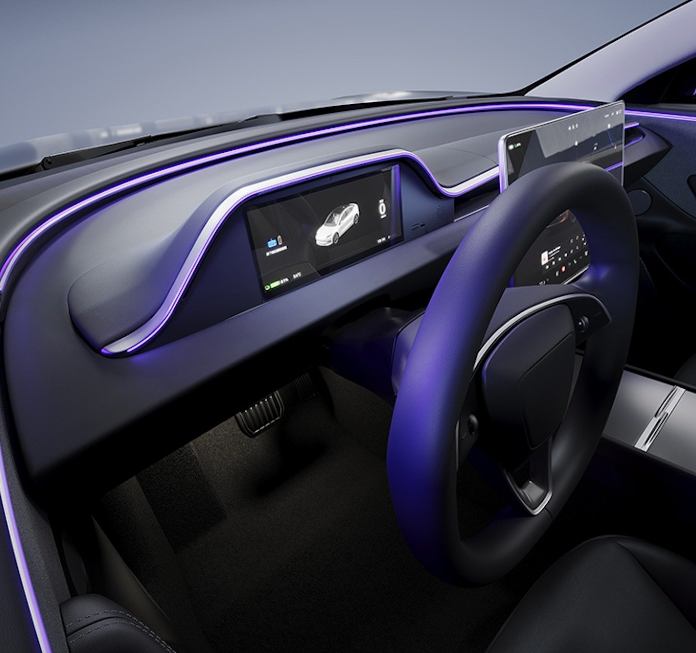 Pantalla dashboard Galaxy integrada para Tesla Model 3 Highland, imagen 3