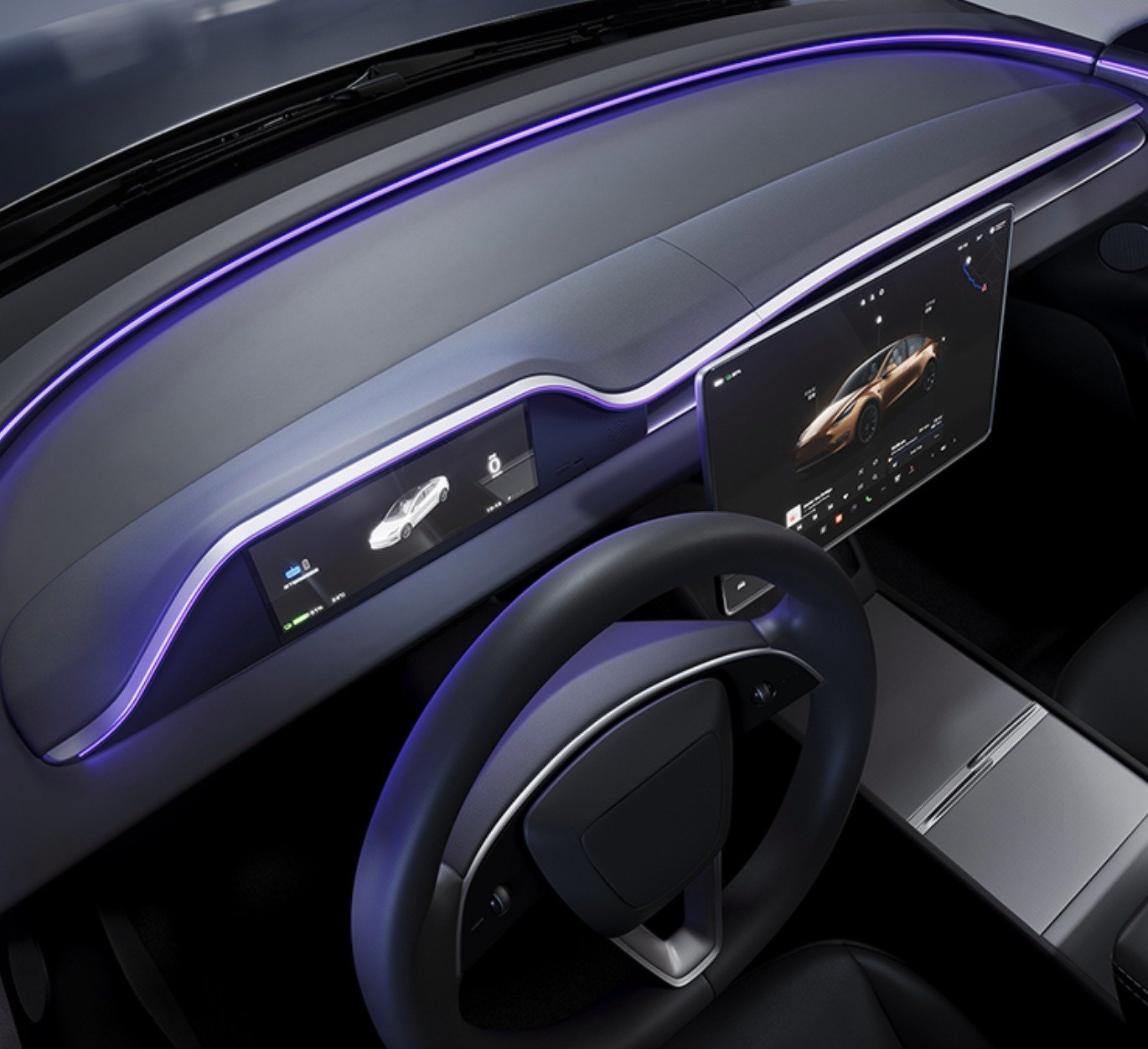 Pantalla dashboard Galaxy integrada para Tesla Model 3 Highland