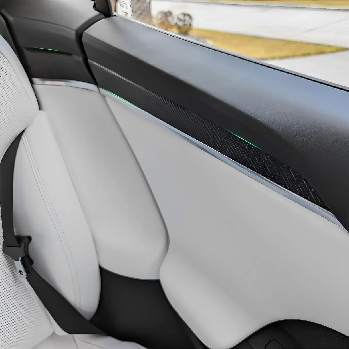 Set completo fibra carbono molduras interior para Model S x, imagen 2