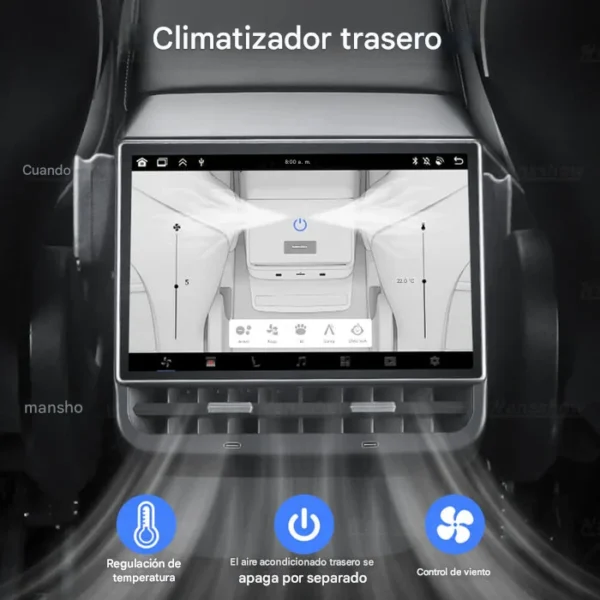 PANTALLA TRASERA 8,6" MULTIMEDIA PARA TESLA MODEL 3 Y - Imagen 6
