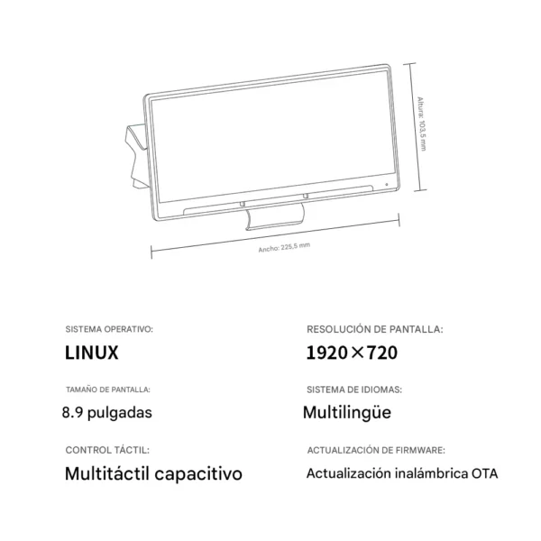 PANTALLA DISPLAY ULTRA 8,9" INTEGRADA DAHSBOARD PARA TESLA MODEL 3 Y - Imagen 18